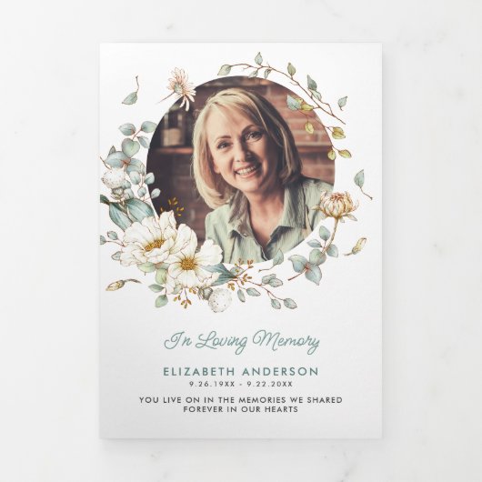 Rustiek Botanisch Groen & Bloemen Liefdevol Geheug Drieluik Programma (Cover)