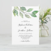 Rustiek botanisch groen kaart (Staand voorkant)