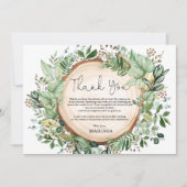 Rustiek botanisch groen Vrijgezellenfeest Bedankkaart (Voorkant)