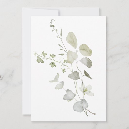 Rustiek botanisch groen Vrijgezellenfeest Kaart (Achterkant)