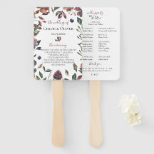 Rustiek botanisch huwelijksprogramma