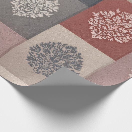 rustiek botanisch inpakpapier |  blok PR (Hoek)