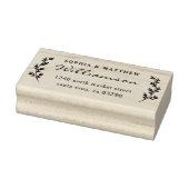 Rustiek Botanisch Paar Bruiloft Retouradres Rubberstempel (Stempel)