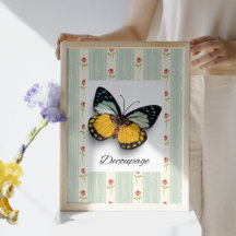 Rustiek botanisch patroon Decoupage
