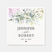 Rustiek botanisch thema | Eucalyptus Wedding Servet (Voorkant)