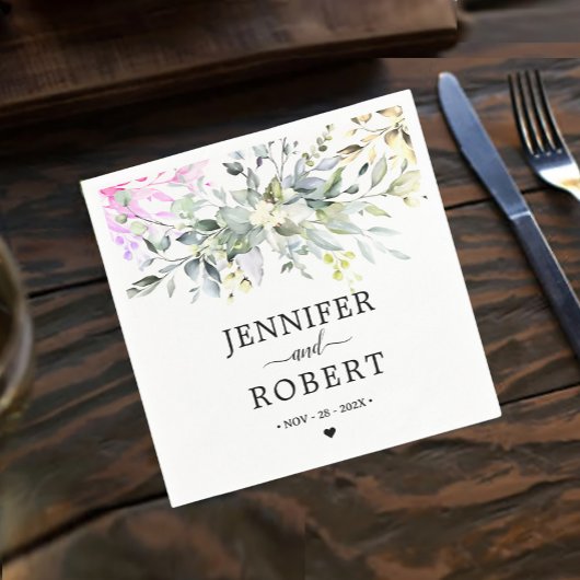 Rustiek botanisch thema | Eucalyptus Wedding Servet