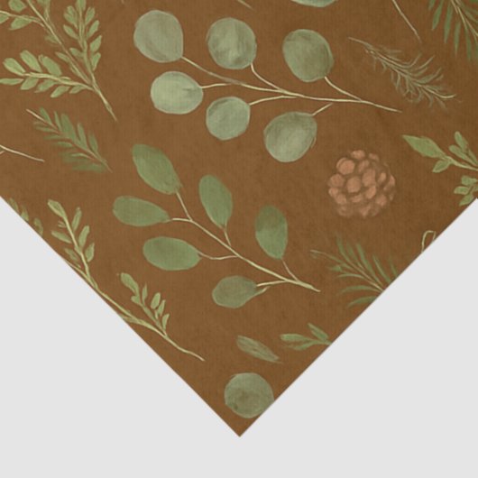 Rustiek Botanisch Weefselpapier – Pine & Eucalyptu Tissuepapier (Detail)