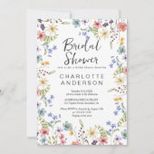 Rustiek Botanisch Wildflower Wit Vrijgezellenfeest Kaart (Voorkant)