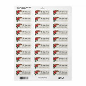 Rustiek Bough | Waterverf kerst retour adres Etiket (Full Sheet)
