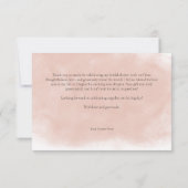 Rustiek Bourgondië & Blush Roze Rozen Vrijgezellen Bedankkaart (Achterkant)