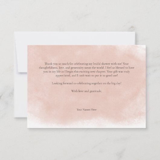 Rustiek Bourgondië & Blush Roze Rozen Vrijgezellen Bedankkaart (Achterkant)