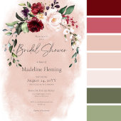 Rustiek Bourgondië & Blush Roze Rozen Vrijgezellen Kaart