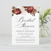 Rustiek Bourgondië en Ivoor Rozen Vrijgezellenfees Kaart (Staand voorkant)