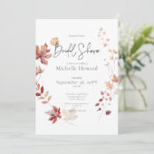 Rustiek Bourgondië & Rust Fall laat Vrijgezellenfe Kaart (Staand voorkant)