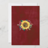 Rustiek Bourgondisch Roos Bloemen Vrijgezellenfees Kaart (Achterkant)