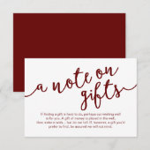 Rustiek Bourgondisch Script, Een notitie over gesc Informatiekaartje (Voorkant / Achterkant)