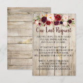 Rustiek Breng een boek in plaats van Kaart Baby sh (Voorkant / Achterkant)