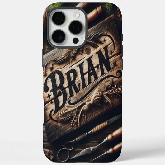 Rustiek Brian Sign Case-Mate iPhone Case (Achterkant)