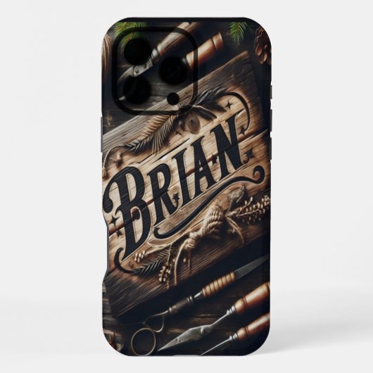 Rustiek Brian Sign iPhone Hoesje (Achterkant)