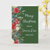 Rustiek Broeder Zoon in de Wet Vrolijk Kerstfeest Kaart (Gele Bloem)