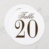 rustiek bruiloft cirkel tafel nummer kaart (Voorkant / Achterkant)