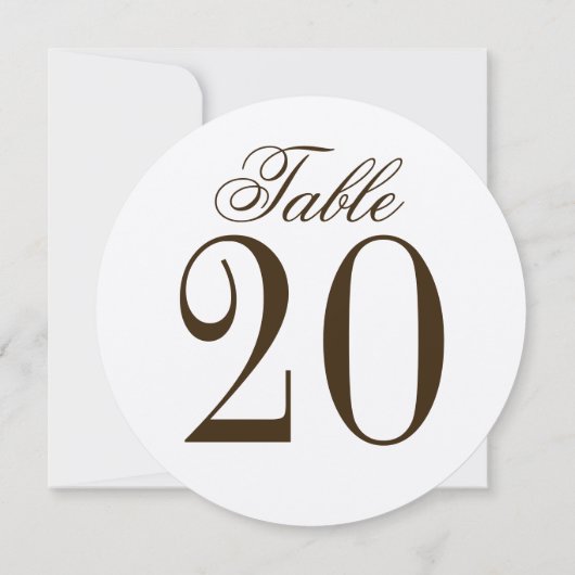 rustiek bruiloft cirkel tafel nummer kaart (Achterkant)
