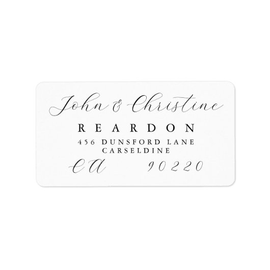 rustiek bruiloft envelop adres etiket (Voorkant)