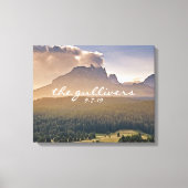 Rustiek Bruiloft Gast Handtekening Boek Alternatie Canvas Afdruk (Voorkant)