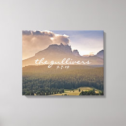 Rustiek Bruiloft Gast Handtekening Boek Alternatie Canvas Afdruk