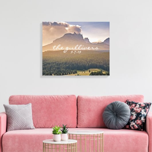 Rustiek Bruiloft Gast Handtekening Boek Alternatie Canvas Afdruk (Insitu (Woonkamer))