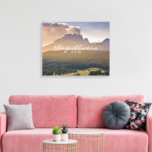 Rustiek Bruiloft Gast Handtekening Boek Alternatie Canvas Afdruk (Insitu (Woonkamer))