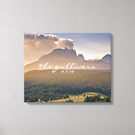 Rustiek Bruiloft Gast Handtekening Boek Alternatie Canvas Afdruk