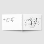 Rustiek Bruiloft Gastenboek Zwart-wit (Volledig)