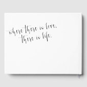 Rustiek Bruiloft Gastenboek Zwart-wit (Achterkant)