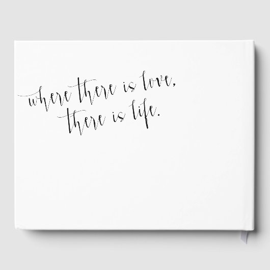 Rustiek Bruiloft Gastenboek Zwart-wit (Achterkant)