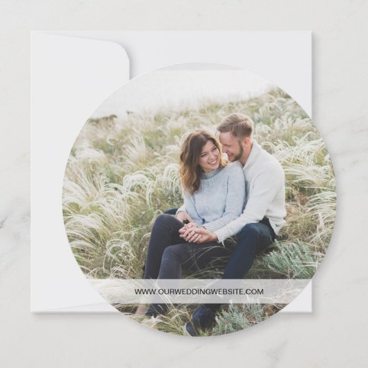 Rustiek Bruiloft Hout Bewaar de datum foto Kaart (Achterkant)