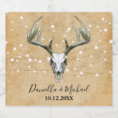 Rustiek Bruiloft Mousserende Wijn Label Sparkling Wijnetiket (Enkel label)