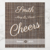 Rustiek Bruin Achtergrond Wijnlabel Wijn Etiket (Enkel label)