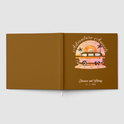 Rustiek bruin avontuur wacht op reis gastenboek (Volledig)