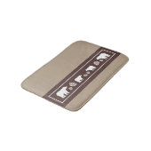 Rustiek bruin beer pinecone memory foam badmat (Gekanteld)