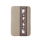 Rustiek bruin beer pinecone memory foam badmat (Voorkant Verticaal)