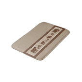 Rustiek bruin beer pinecone memory foam badmat (Gekanteld)