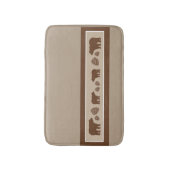 Rustiek bruin beer pinecone memory foam badmat (Voorkant Verticaal)