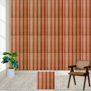 Rustiek Bruin & Beige Houten Ontwerp Tegeltje