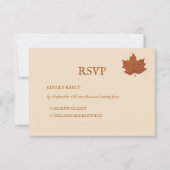 Rustiek Bruin Beige Verbrand Sinaasappel Bloemen H RSVP Kaartje (Voorkant)