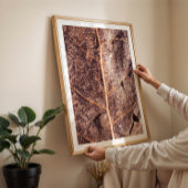 Rustiek bruin close-up blad herfst foto muur kunst poster