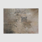 rustiek bruin distressed botanische textuur tissuepapier (Voorkant)