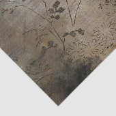 rustiek bruin distressed botanische textuur tissuepapier (Detail)