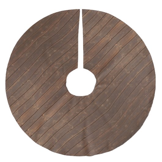 rustiek bruin eikenhout kerstboom rok (Voorkant)