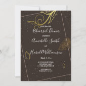 Rustiek bruin en wit Repetitie Diner Kaart (Voorkant)